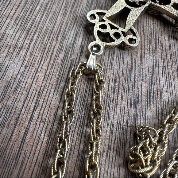 Vintage 1970s Sarah Coventry Limited Edition xl cross pendant necklaces main image 2